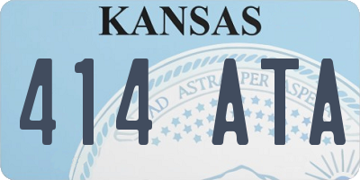 KS license plate 414ATA