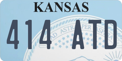KS license plate 414ATD