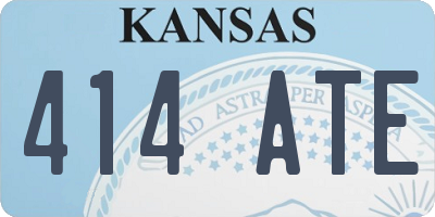 KS license plate 414ATE