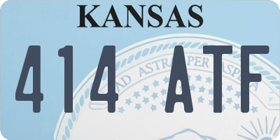 KS license plate 414ATF