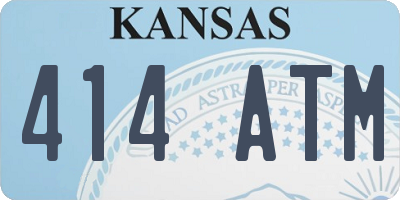 KS license plate 414ATM
