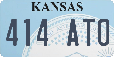 KS license plate 414ATO