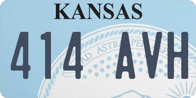 KS license plate 414AVH