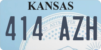 KS license plate 414AZH