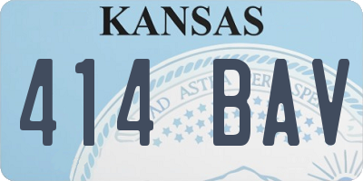 KS license plate 414BAV