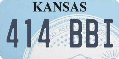 KS license plate 414BBI