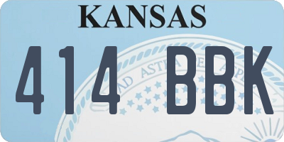 KS license plate 414BBK