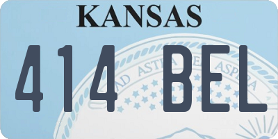 KS license plate 414BEL