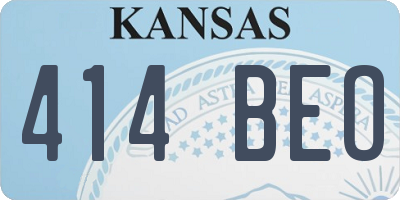 KS license plate 414BEO