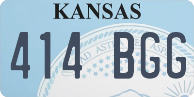 KS license plate 414BGG