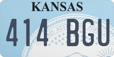 KS license plate 414BGU