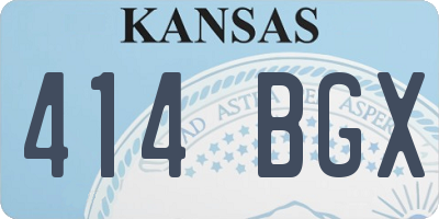 KS license plate 414BGX