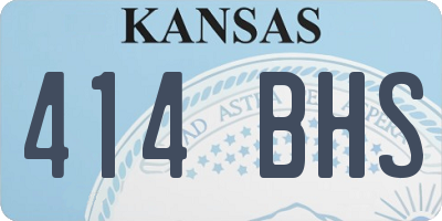 KS license plate 414BHS
