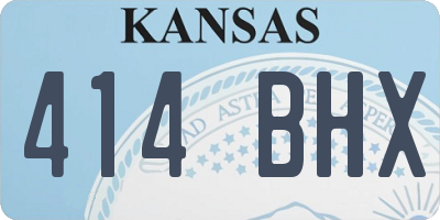 KS license plate 414BHX