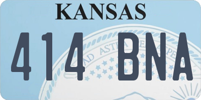 KS license plate 414BNA