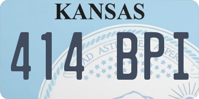 KS license plate 414BPI
