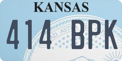 KS license plate 414BPK