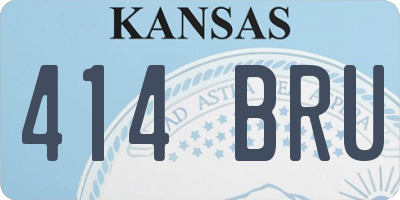 KS license plate 414BRU
