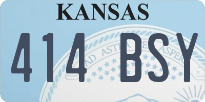 KS license plate 414BSY