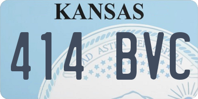 KS license plate 414BVC