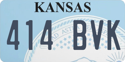 KS license plate 414BVK