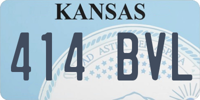 KS license plate 414BVL