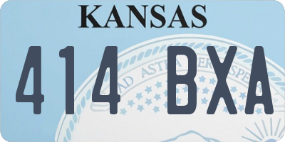 KS license plate 414BXA