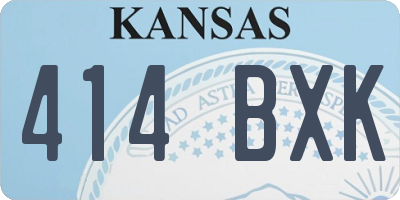 KS license plate 414BXK