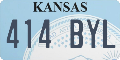KS license plate 414BYL