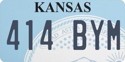 KS license plate 414BYM