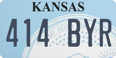 KS license plate 414BYR