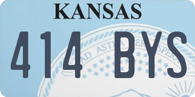 KS license plate 414BYS