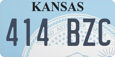 KS license plate 414BZC