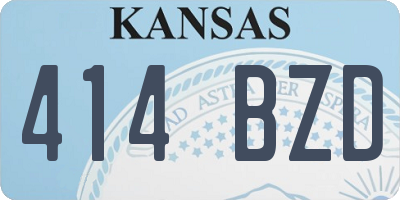 KS license plate 414BZD