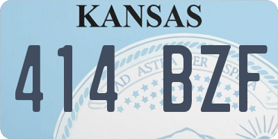 KS license plate 414BZF