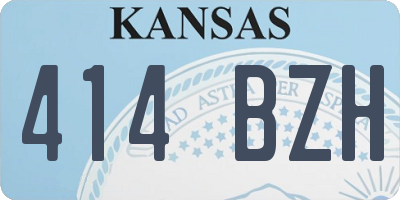 KS license plate 414BZH