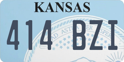 KS license plate 414BZI