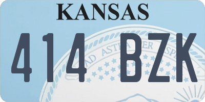 KS license plate 414BZK