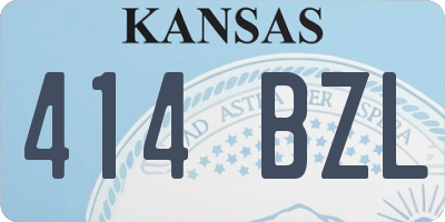 KS license plate 414BZL