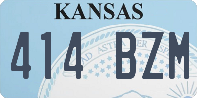 KS license plate 414BZM