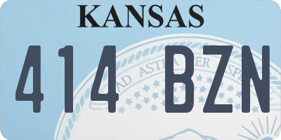 KS license plate 414BZN