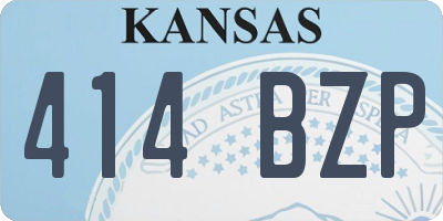 KS license plate 414BZP