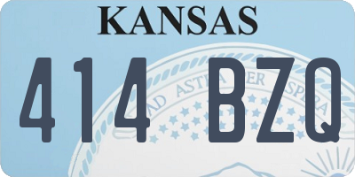 KS license plate 414BZQ