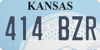 KS license plate 414BZR