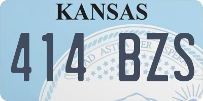 KS license plate 414BZS