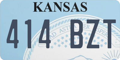 KS license plate 414BZT
