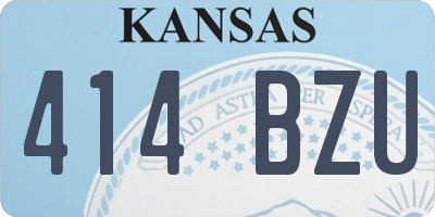 KS license plate 414BZU