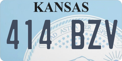 KS license plate 414BZV