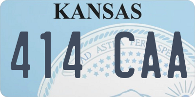 KS license plate 414CAA