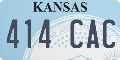 KS license plate 414CAC